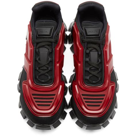 prada thunder red black shoes